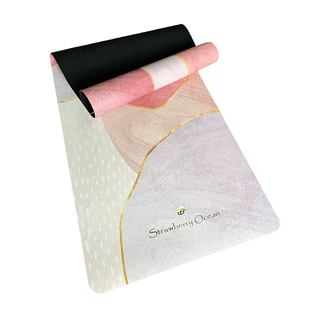 天然橡胶瑜伽垫烫金防滑女加宽加厚加长专业运动健身家用地垫初学