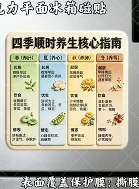 中医冰箱贴四季顺时养生