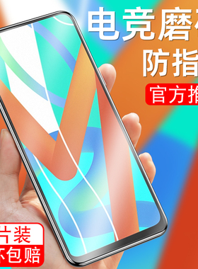 适用于realmeV13磨砂钢化膜RMX3041护眼抗蓝光RMX3042手机贴膜realme真我V13游戏膜relameV13保护模opr防指纹