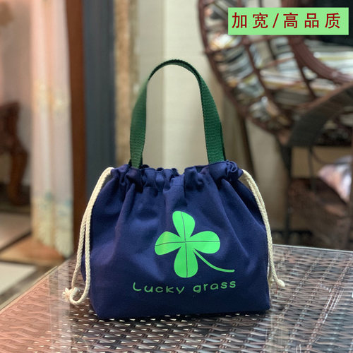 上班族抽绳饭盒包帆布手拎便当袋