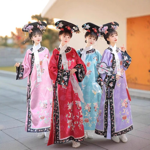 吉祥如意新款清代格格服装新中式宫廷风清朝服饰旗装国风汉服女款