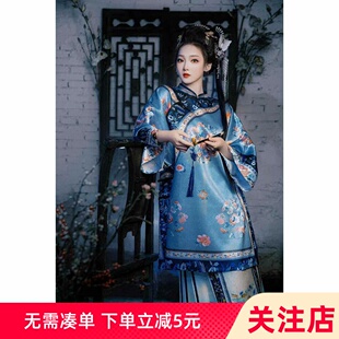 清汉女四季晚清晋商少奶奶古风印花绝美徽商女复古高冷马面裙套装