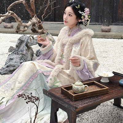 新中式冬汉服，绒暖雅致显国风
