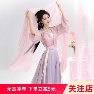 原创正品中国风晋制汉服女春夏季褶衣交窬裙少女古典气质汉服