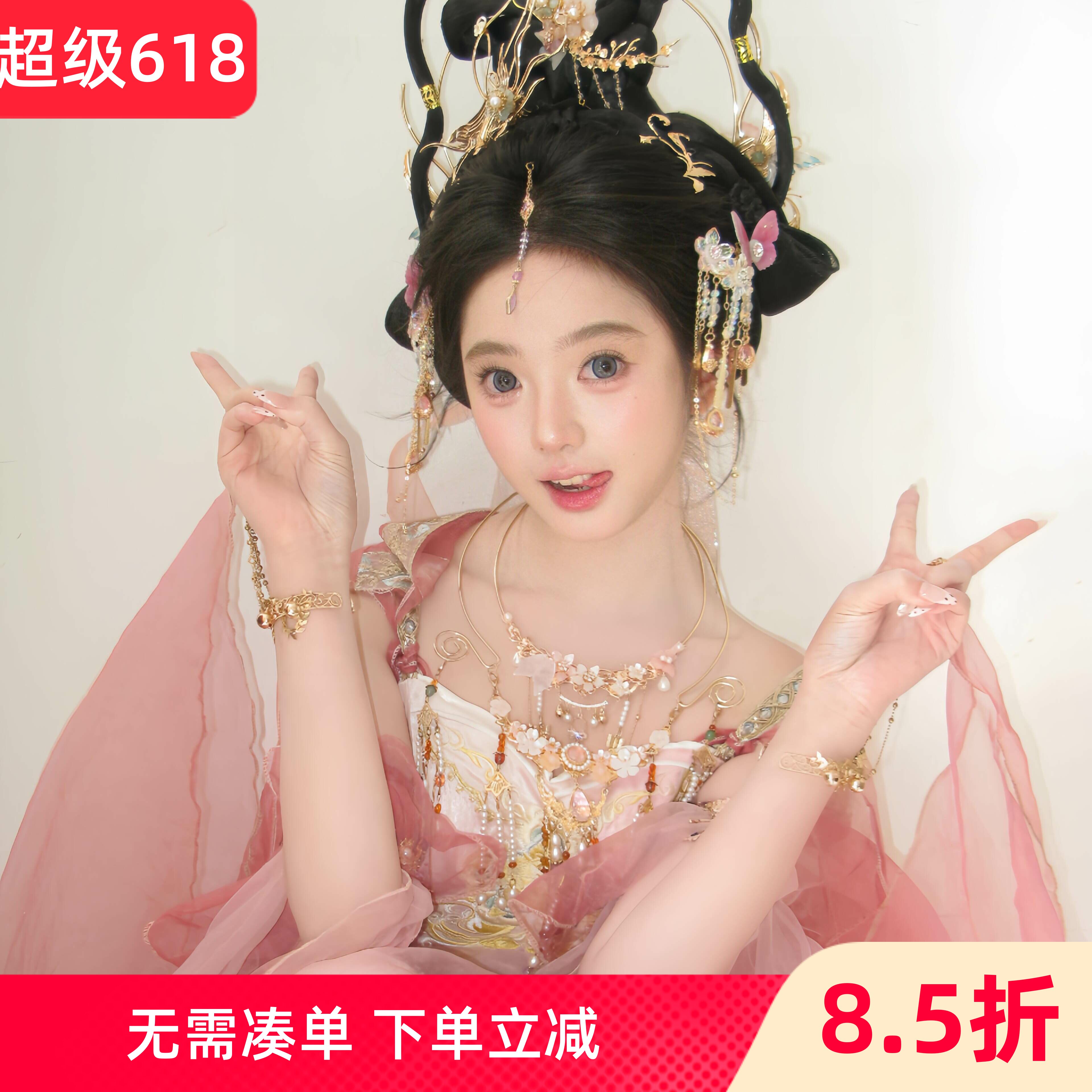 异域风西域敦煌飞天少女飘逸汉元素汉服直播服饰舞蹈演出服飘仙气