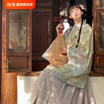 清汉盘扣古风服晚清套装