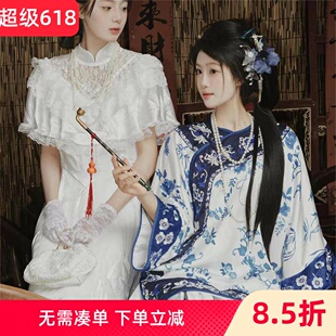 清汉女和留洋千金小洋裙法式复古婚纱民国风连衣裙晚清晋商少奶奶