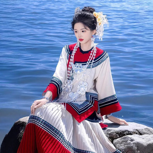 新款彝族服春秋服饰新中式国风闺蜜旅拍传统少数民族千户苗寨苗疆