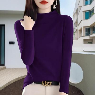 长袖针织衫中领内搭打底衫