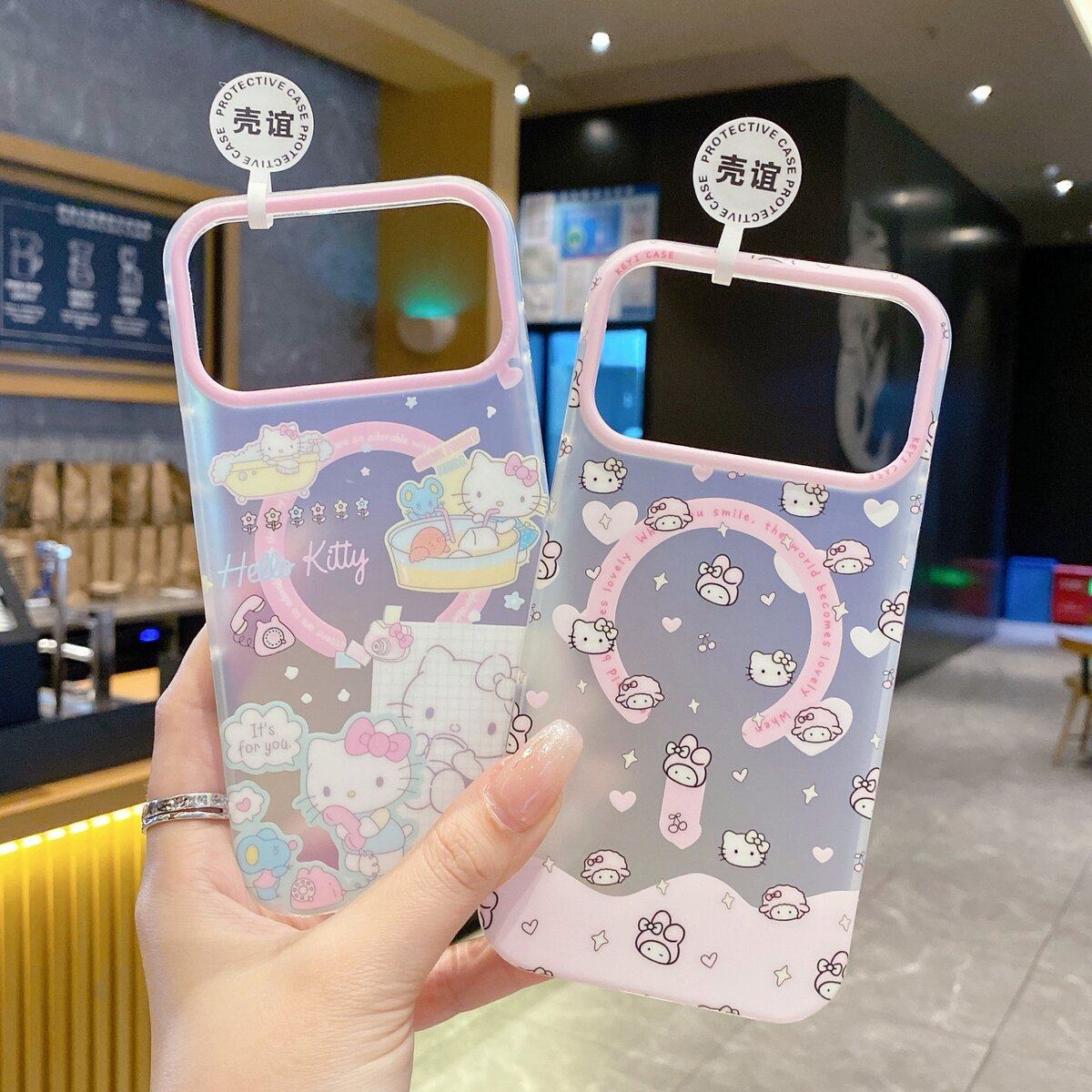 涂鸦KT猫磨砂肤感抗指纹适用iphone苹果17promax可爱16pro包拍照键15卡通14小众13女生轻薄磁吸双层IMD手机壳,3C数码配件,手机保护套/壳,淘宝优惠券,粉丝福利购,淘宝优惠卷