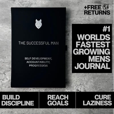跨境新品 THE SUCCESSFUL MAN 成功男士日志生活规划精装黑笔记本