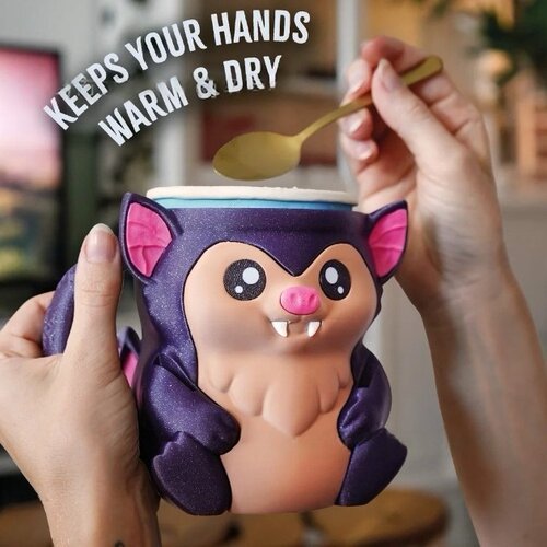 亚马逊新款 Bramble the Bat Ice Pint Holder 蝙蝠冰激凌杯托杯