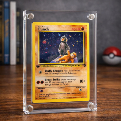 跨境新款Punch Monkey Holographic Card拳击猴全息卡亚克力外壳