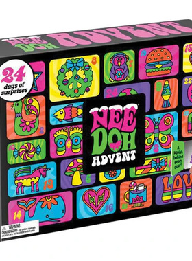 新品2025 Nee Doh Advent Calendar 尼德降临日历挤压玩具洞洞乐