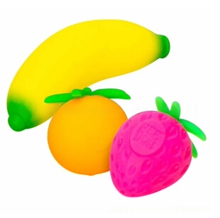 跨境新款 Schylling Nee Doh Groovy Fruit 水果捏捏乐静音解压
