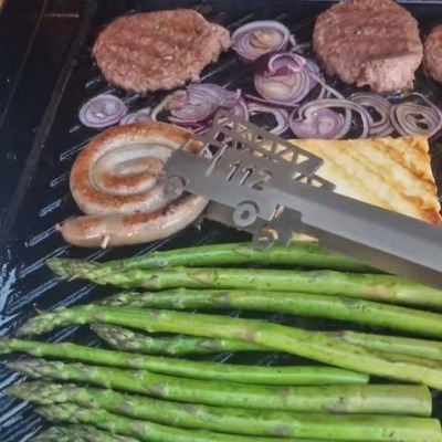 亚马逊新款 Fire Brigade Motif Barbecue Tongs 消防 云梯烧烤夹