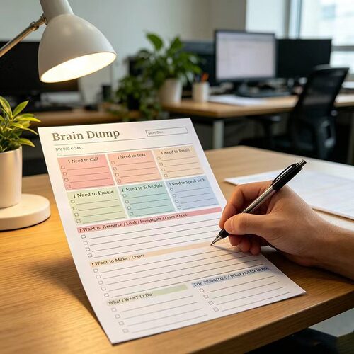 跨境新款 50-Page Brain Dump and To-Do Notebook 50页计划本