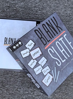 跨境 BLANK SLATE 白板 有趣的家庭聚桌游 好友派对卡牌card game