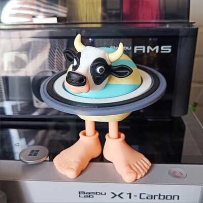 Saturn calves 土星小牛可动关节玩具家居装饰3D打印摆件跨境新品