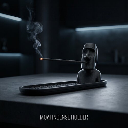 跨境新款Rapa Nui Moai Sculpture Incense Holder复活节石像香插