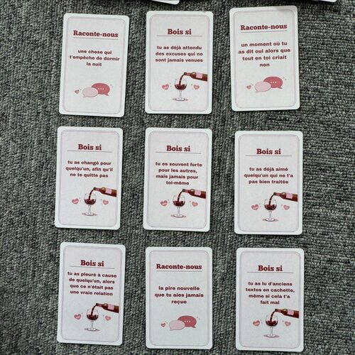 跨境新品Couples Drinking Game ‘Verres&Verites情侣饮酒游戏卡