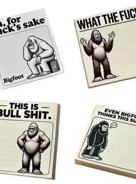 有趣的大脚怪便签2025跨境新款Funny Bigfoot Sticky Notes