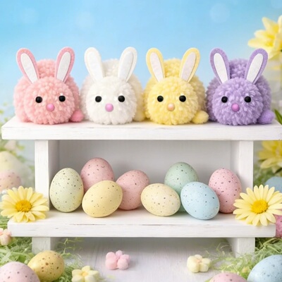 亚马逊 Easter Bunny Craft Kit for Kids儿童复活节兔子工艺套件