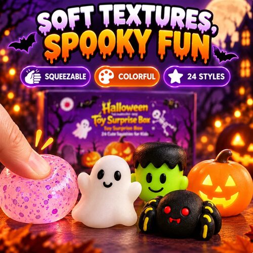 跨境新品Halloween Squishy Surprise Box万圣节软萌惊喜倒数盲盒