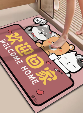 浴室防滑地垫卫生间门口吸水简约脚垫硅藻泥加厚速干厕所家用垫子