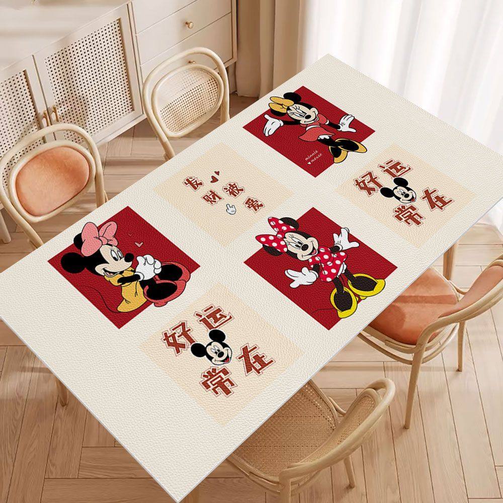 米奇新年餐桌垫茶几桌布防水防油免洗防烫餐桌垫客厅高级台布PVC,居家布艺,茶几垫,淘宝优惠券,粉丝福利购,淘宝优惠卷
