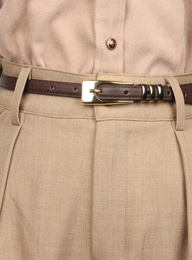 女士皮带2025新款百搭配牛仔裤带女款黑色简约窄细款休闲女式腰带