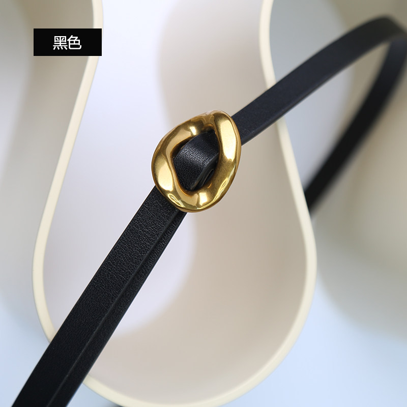 Women's Belt with a Unique Design, Niche Style, Thin Women's Model, 2026 New Style, Genuine Leather, Soft, Non-Porous, Adjustable, Small Belt, Decorative, Simple