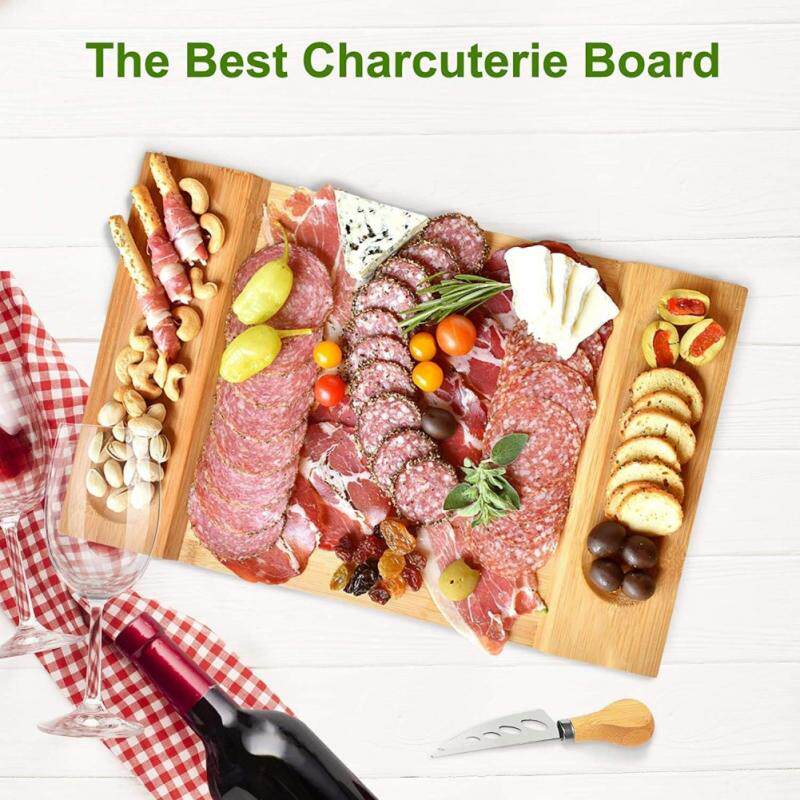 新品1pcs Bamboo Cheepse Board Sets Removable Reusable Safe