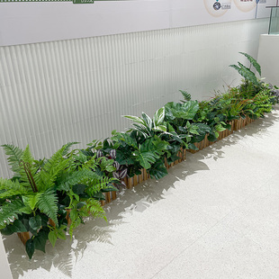 极速wo 仿真小麦蕨草栅栏绿植麦穗混搭假花阳台S隔断楼梯角落橱窗