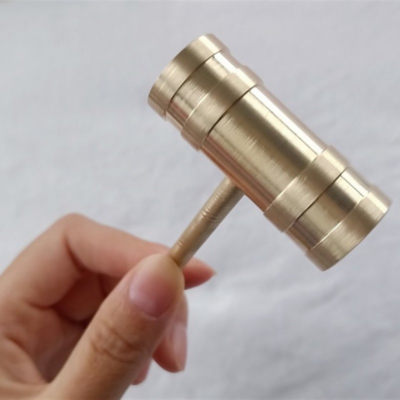 极速圆头锤黄铜锤木工槌迷你五金工具家J用皮具锤钳工铜榔头安全