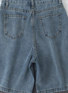 新品Fitaylor 2023 New Summer Women FHigh Waist Blue Wide Leg