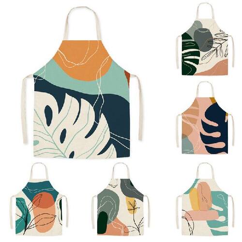 新品Flower Pattern Cleaning Colorful Aprons Home XCooking