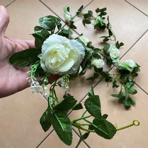 新品Artificial White Flower Fake DHanging Fake  Vine Plants