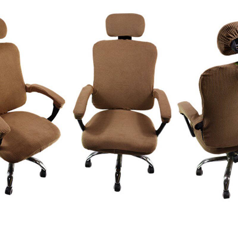 极速办公转椅电脑弹力布艺现w代两件式椅套老板舒适扶手头枕套拉