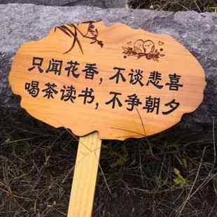 极速实木园艺花草提示牌种植区标识牌农I场户外警示牌幼儿园菜园