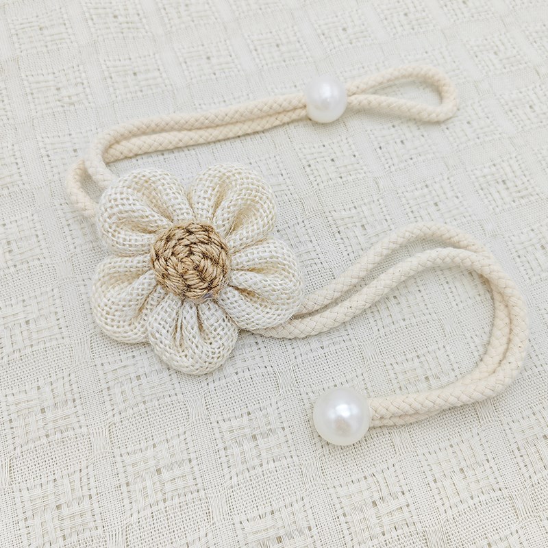 极速ins花朵窗帘绑带可调节可爱纱帘扣环扎束带R简约卧室窗帘装饰