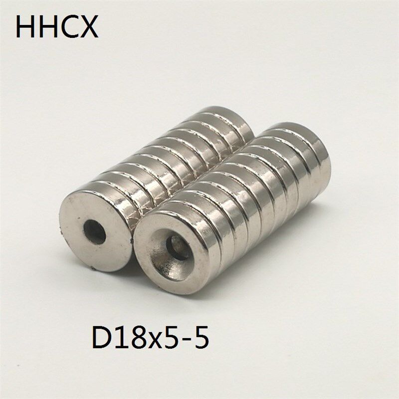 极速*10 20 50 100 PCS/rLOT NdFeB magnet 18*5 Hole 5 N35 Stro