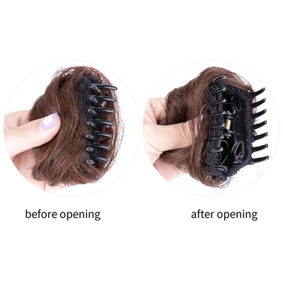 极速Synthetic Claw Clip wChignon Hair Extention Hair Bun