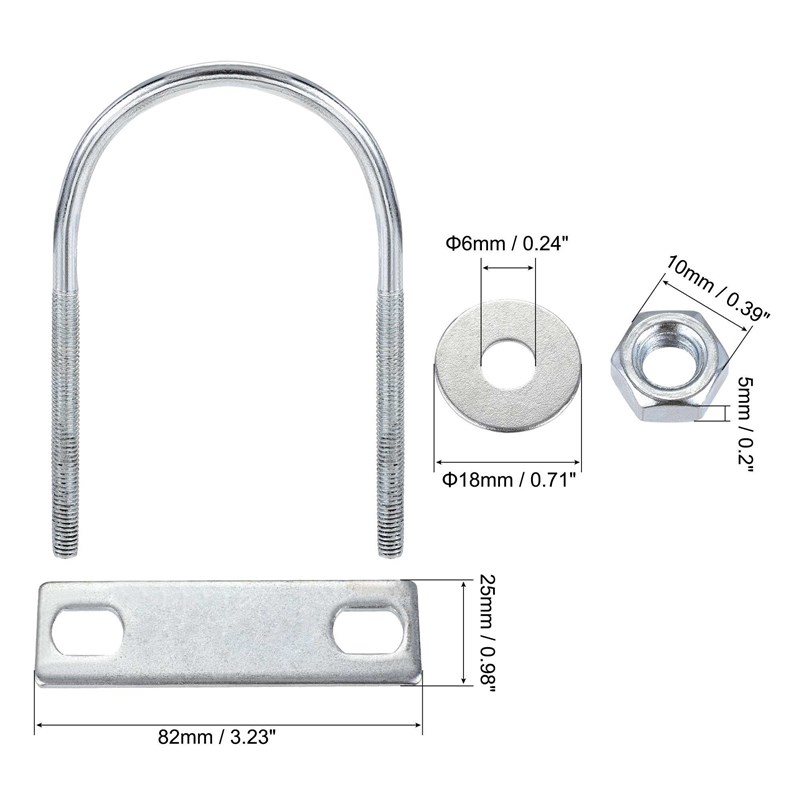 RounadUBolt236""(60mm)InnerWidth110mmLengthSt