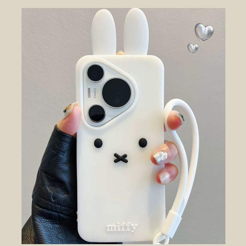 手机壳立体可爱奶白米菲兔