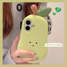 韩风立体卡通雪梨表情适用苹果16promax手机壳iPhone15可爱16紫茄子14新款13全包12一体软硅胶套11防摔xs女款
