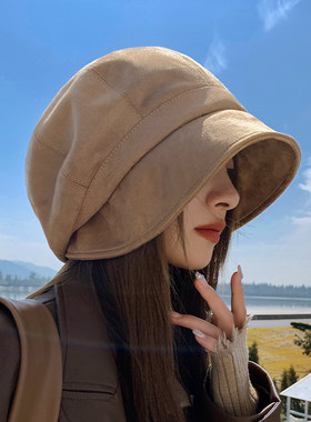 欧倍雅秋冬法式优雅气质堆堆帽女