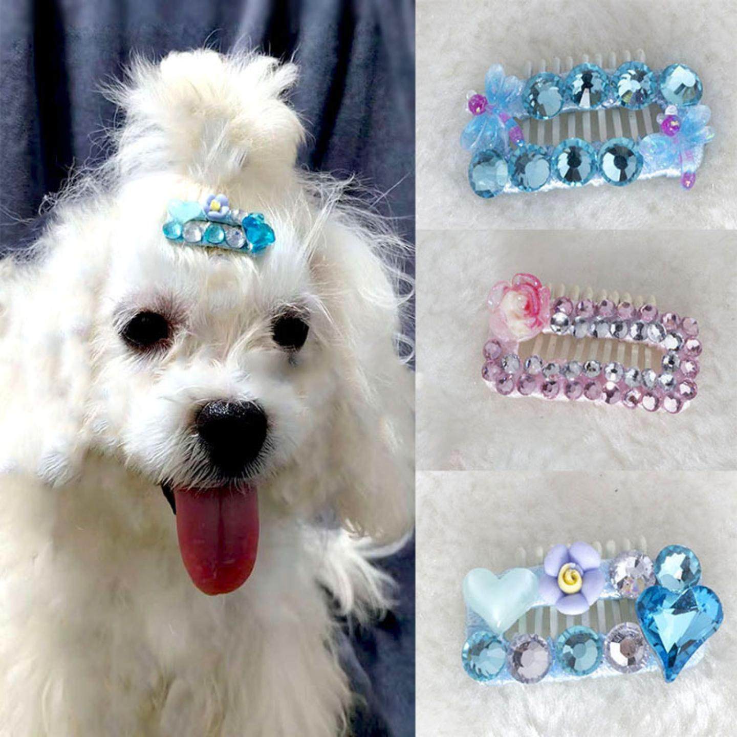 约克夏马尔济斯发卡梦幻公主碎发夹宠物小狗水钻发饰闪耀宠物饰品,模玩/动漫/周边/娃圈三坑/桌游,棉花娃娃场景道具娃屋,淘宝优惠券,粉丝福利购,淘宝优惠卷