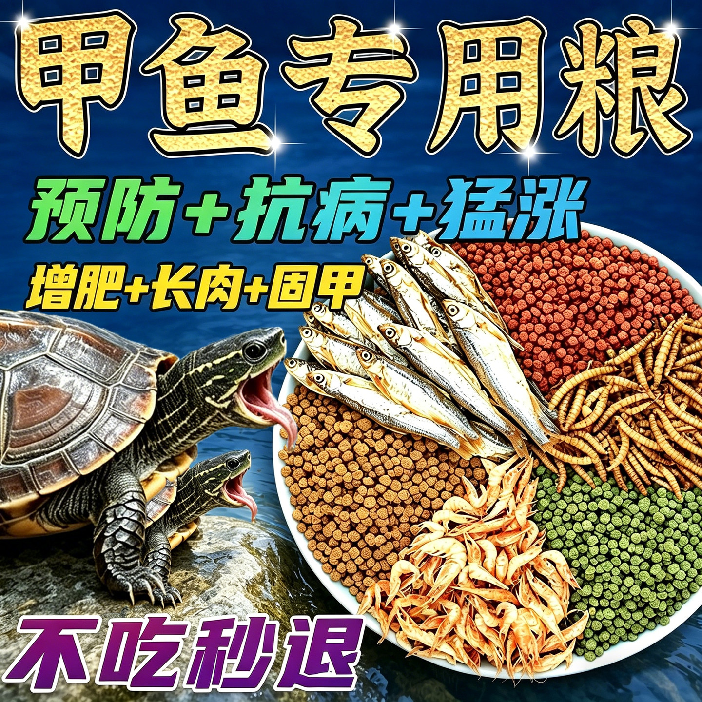 甲鱼专用饲料土鳖鱼料中华鳖膨化配合饲料巴西乌龟通用型营养鳖粮