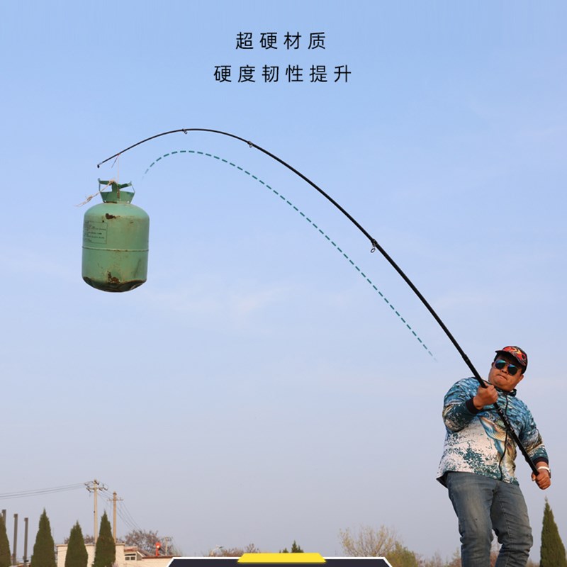 远投海竿碳素远投竿锚杆超硬巨B物竿可视矛鱼抛竿全金属轮套装